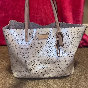 White Coach tote with matching handbag